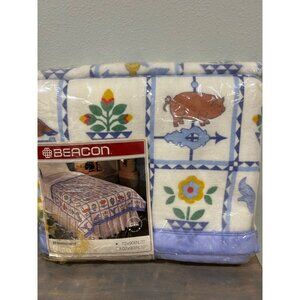 New Vintage Beacon Windward Acrylic Blanket Farmhouse Cottage Core